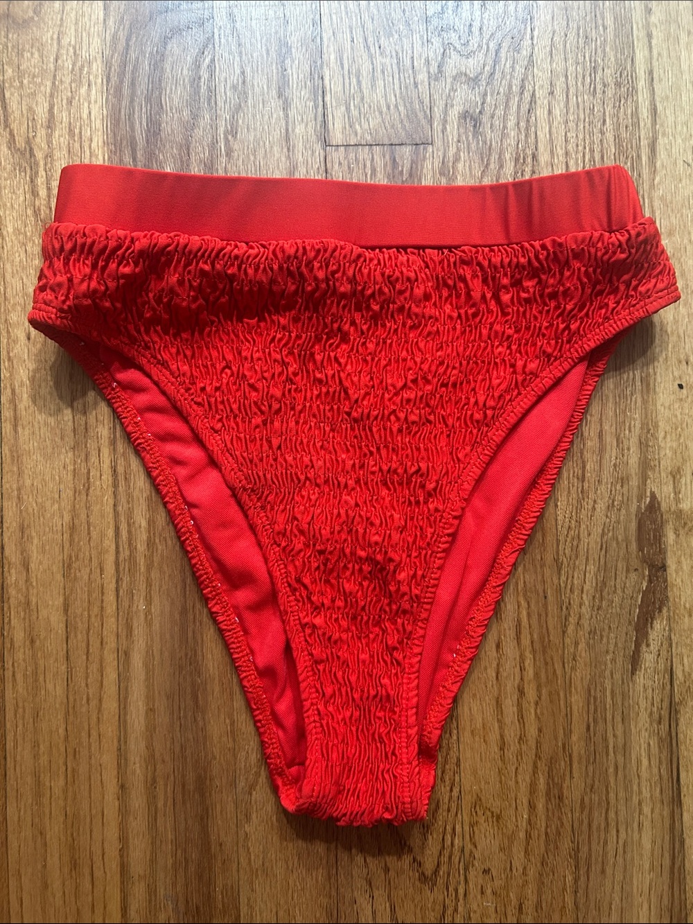 Red High-Cut Bikini Bottom sz 8